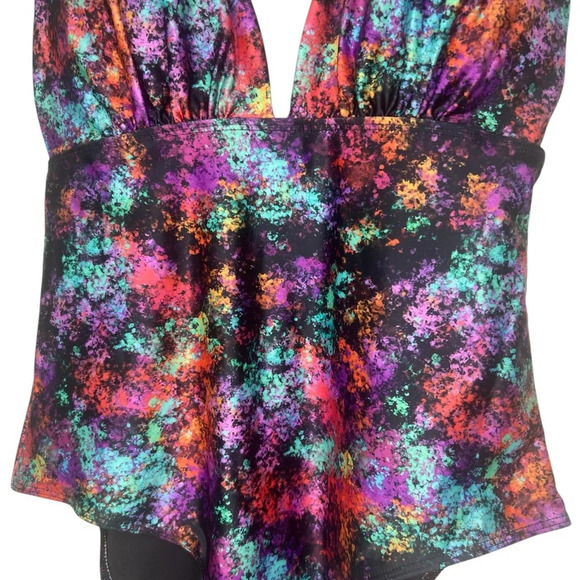 Born Primitive One Piece Swim Suit Women’s L Colorful Swimwear Tie Straps - Picture 3 of 10